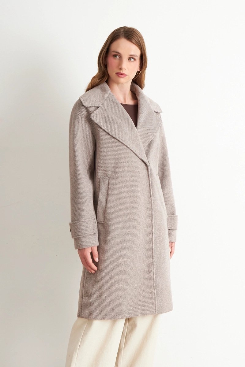 ABRIGO LANILLA CON SOLAPA KHAKI NICOPOLY - 3