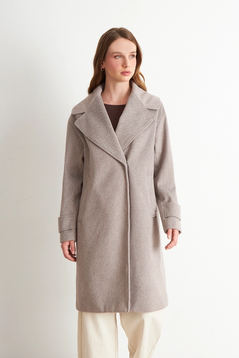 ABRIGO LANILLA CON SOLAPA KHAKI NICOPOLY - 5