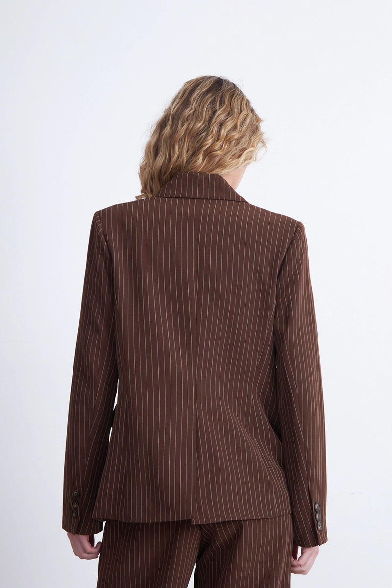 BLAZER RAYAS DIPLOMATICAS CAFE MUJER NICOPOLY - 3