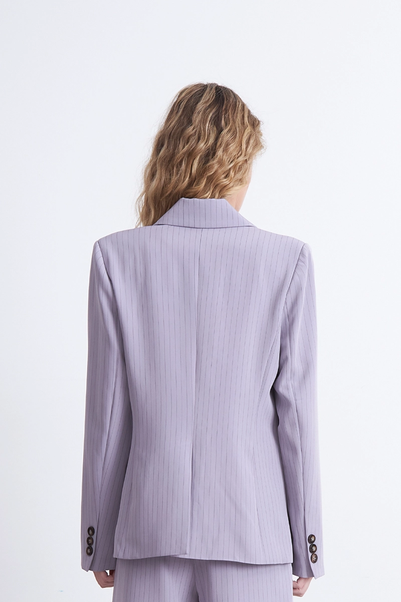 BLAZER RAYAS DIPLOMATICAS GRIS MUJER NICOPOLY - 4