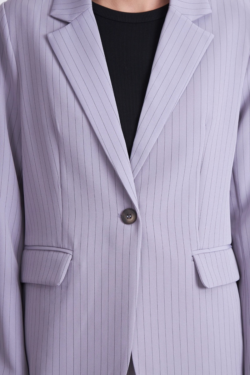 BLAZER RAYAS DIPLOMATICAS GRIS MUJER NICOPOLY - 7