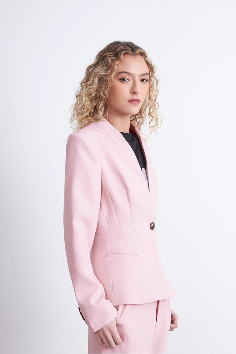 BLAZER BASICO SASTRERO ROSADO NICOPOLY - 3