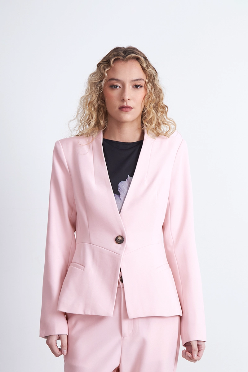 BLAZER BASICO SASTRERO ROSADO NICOPOLY - 5