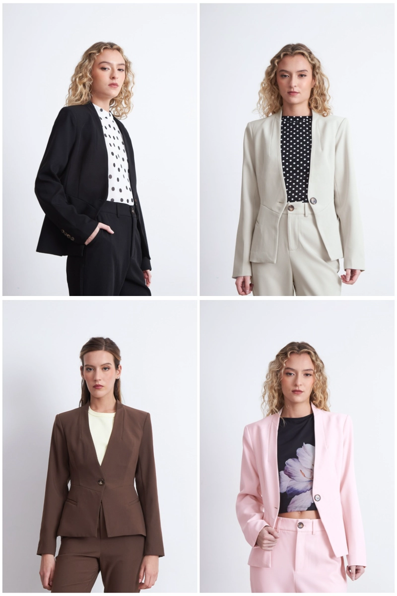 BLAZER BASICO SASTRERO ROSADO NICOPOLY - 7
