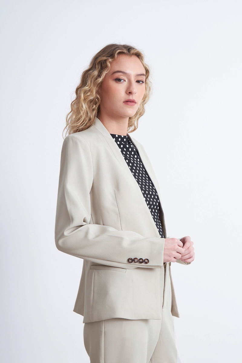 BLAZER BASICO SASTRERO BLANCO NICOPOLY - 3