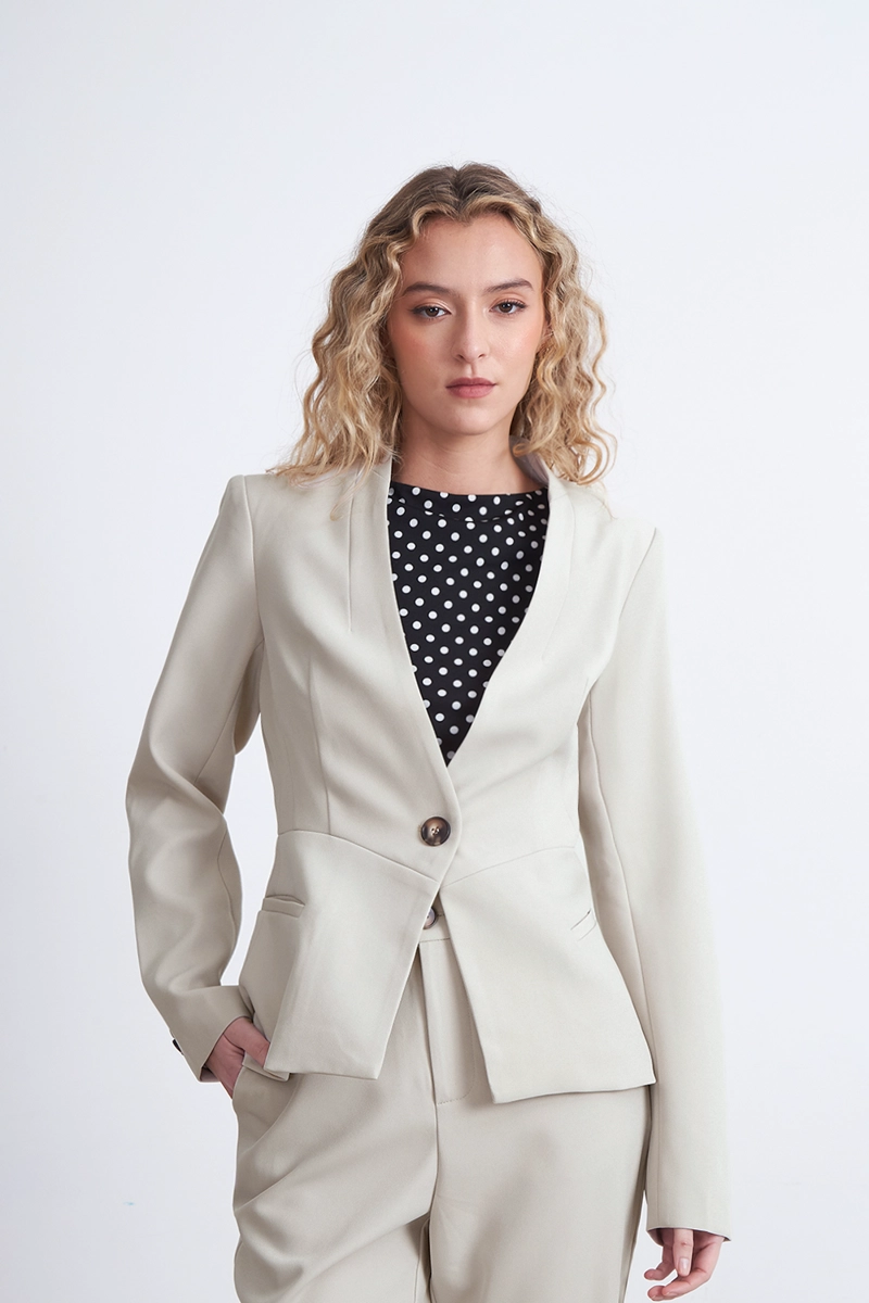 BLAZER BASICO SASTRERO BLANCO NICOPOLY - 5