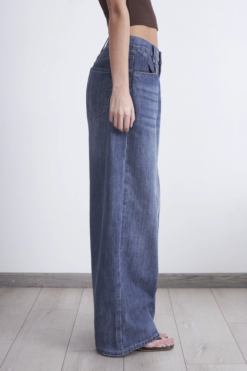 JEANS WIDE LEG ANCHO AZUL MARINO NICOPOLY - 3
