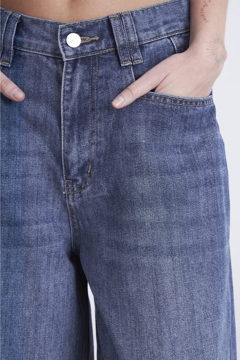 JEANS WIDE LEG ANCHO AZUL MARINO NICOPOLY - 6