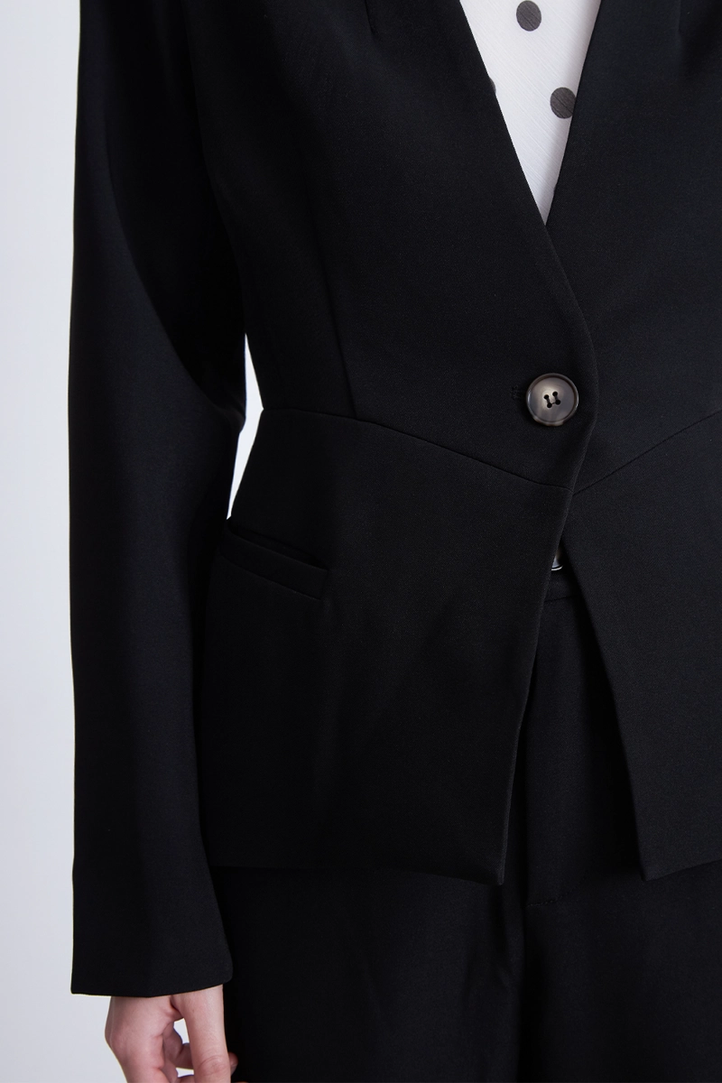 BLAZER BASICO SASTRERO NEGRO MUJER NICOPOLY - 7