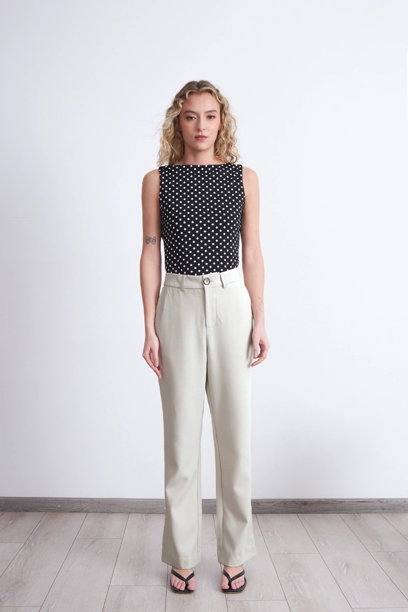 PANTALON SASTRERO RECTO BLANCO NICOPOLY - 2