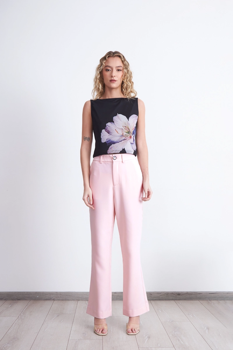 PANTALON SASTRERO RECTO ROSADO NICOPOLY - 2