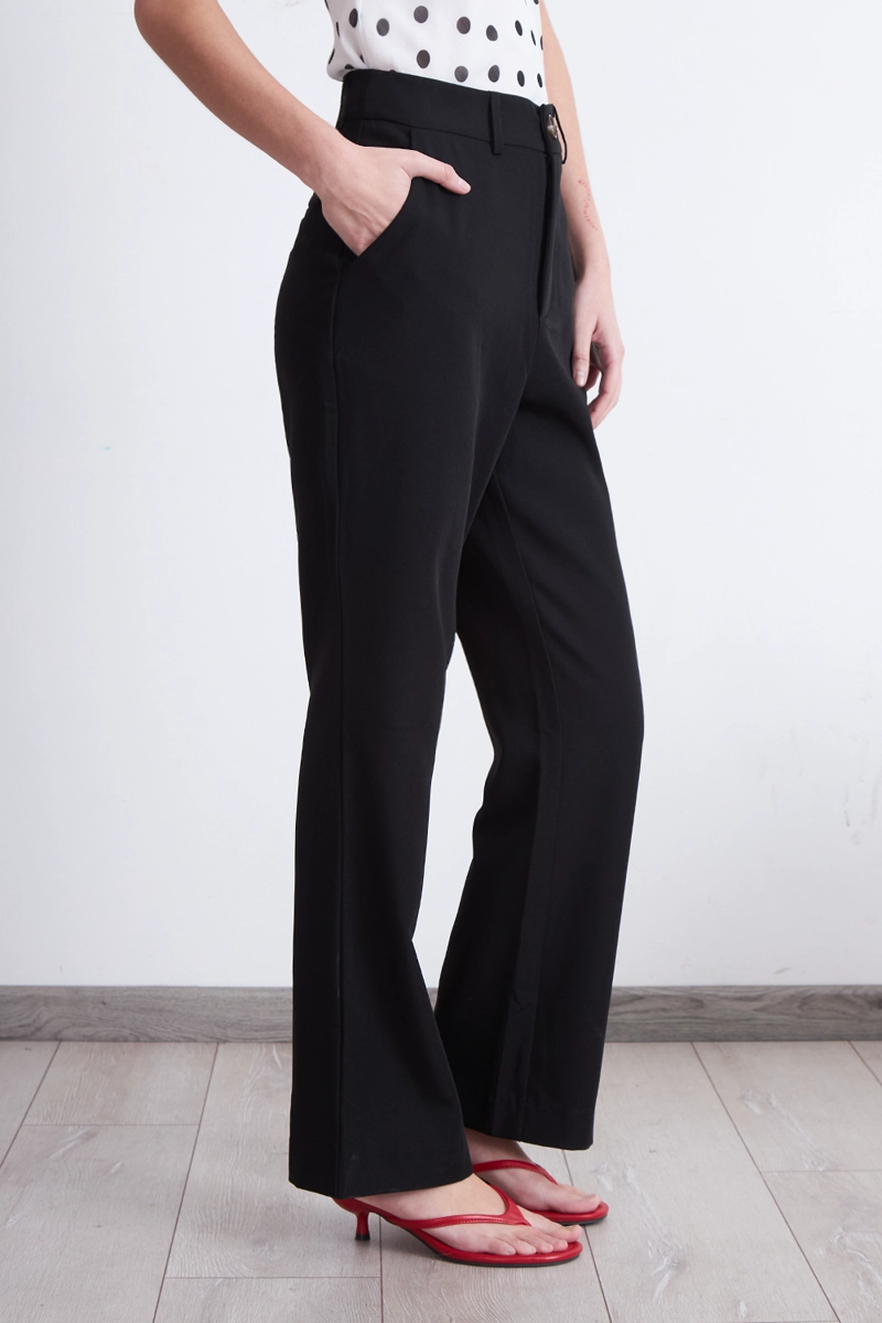 PANTALON SASTRERO RECTO NEGRO MUJER NICOPOLY - 3
