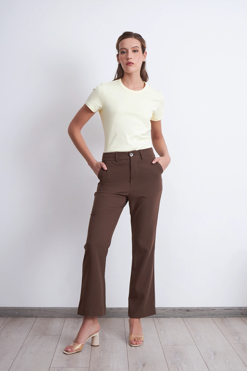 PANTALON SASTRERO RECTO CAFE NICOPOLY - 2