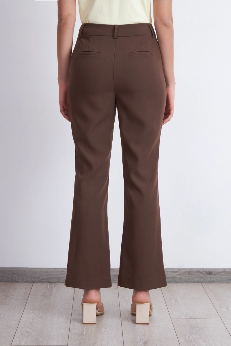 PANTALON SASTRERO RECTO CAFE NICOPOLY - 4
