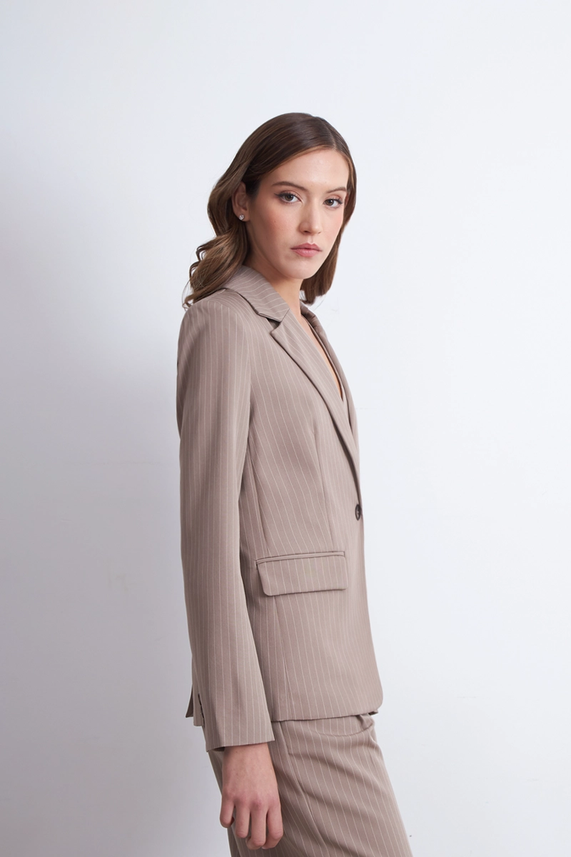 BLAZER RAYAS DIPLOMATICAS KHAKI NICOPOLY - 3