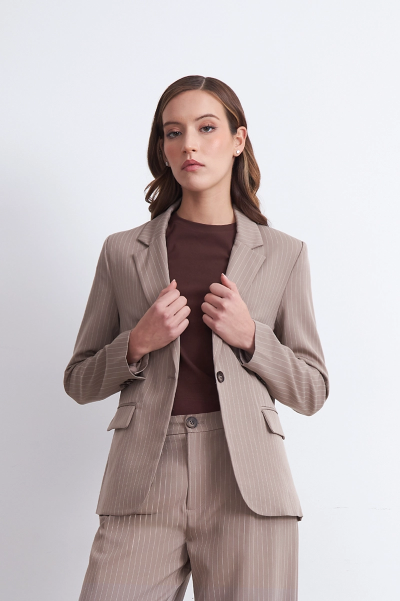 BLAZER RAYAS DIPLOMATICAS KHAKI NICOPOLY - 5