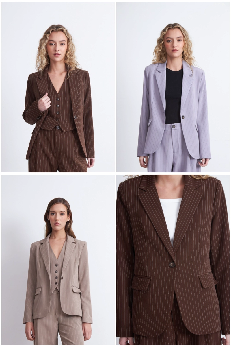 BLAZER RAYAS DIPLOMATICAS KHAKI NICOPOLY - 7
