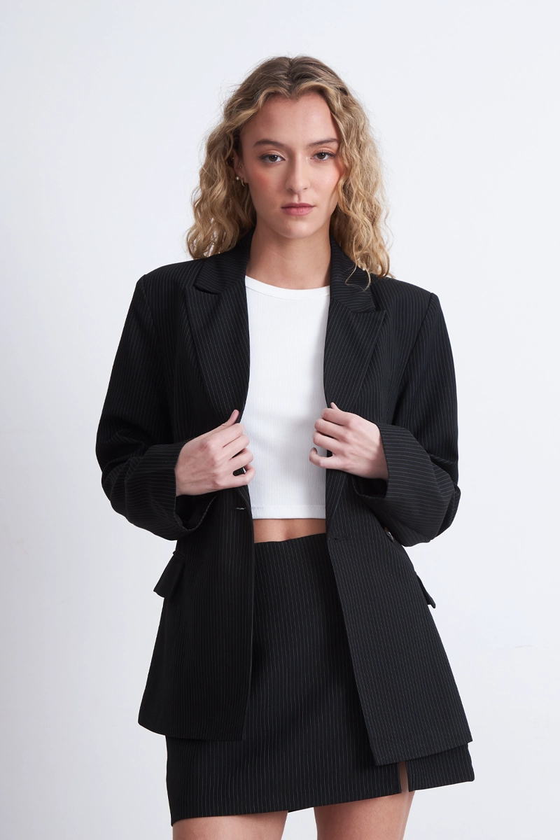 BLAZER CRUZADO RAYAS DIPLOMATICAS AZUL MARINO NICOPOLY - 5