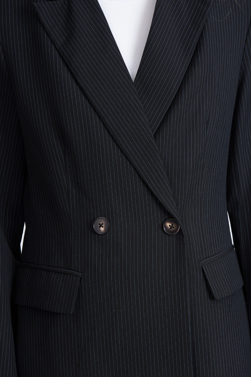 BLAZER CRUZADO RAYAS DIPLOMATICAS AZUL MARINO NICOPOLY - 6