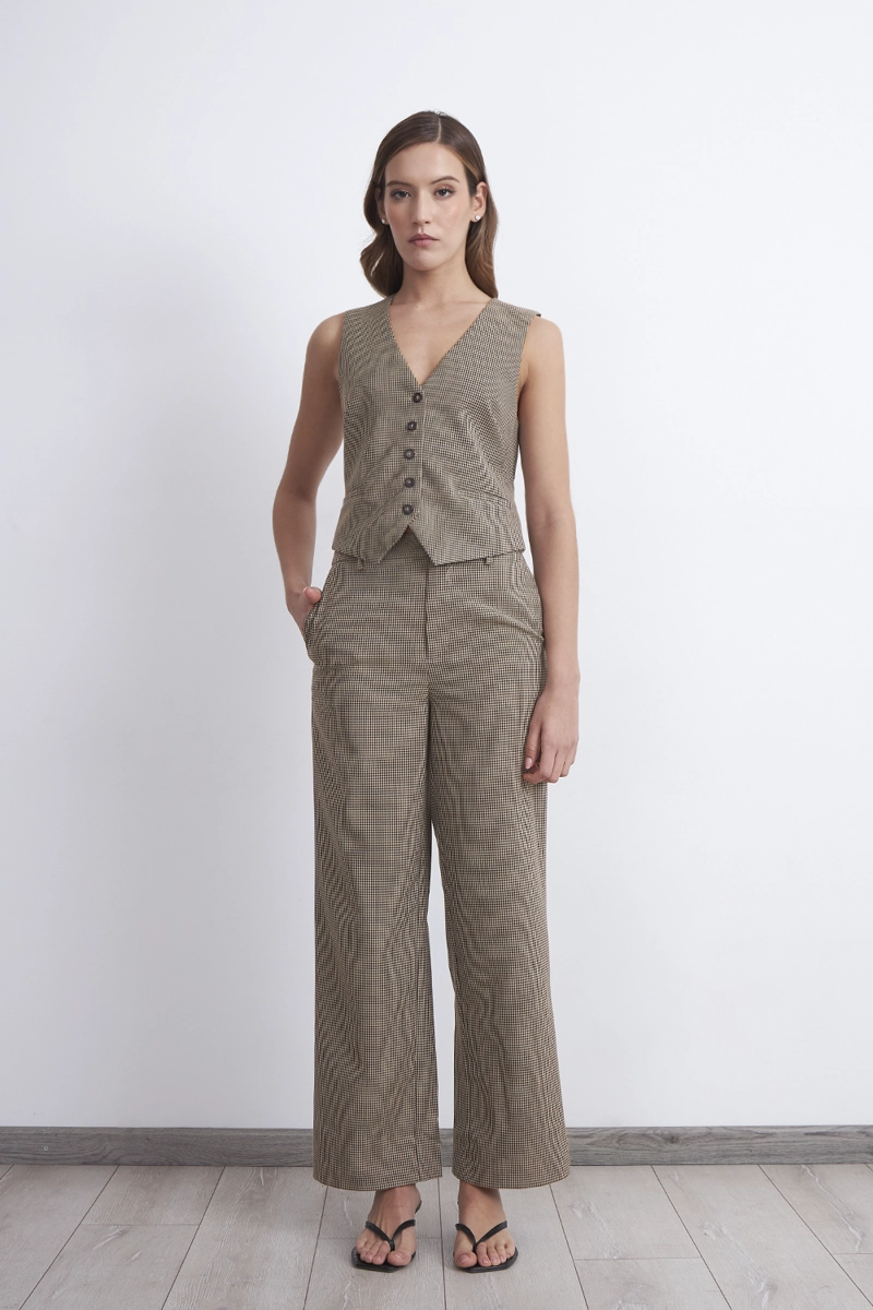 GILET ESPALDA AJUSTABLE KHAKI MUJER NICOPOLY - 2