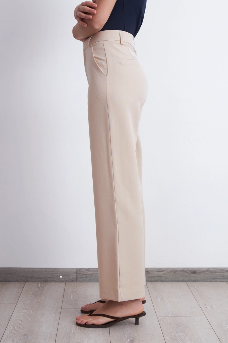 PANTALON BASICO BEIGE MUJER NICOPOLY - 3