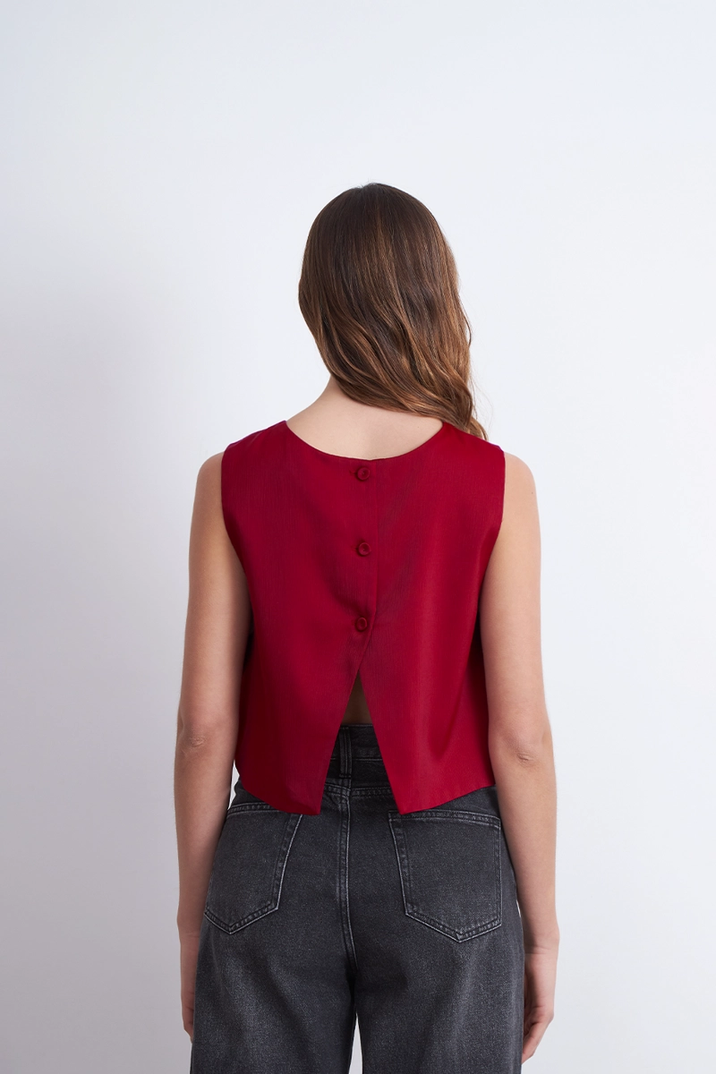 TOP CORTO TIPO SATIN BURDEO NICOPOLY - 4