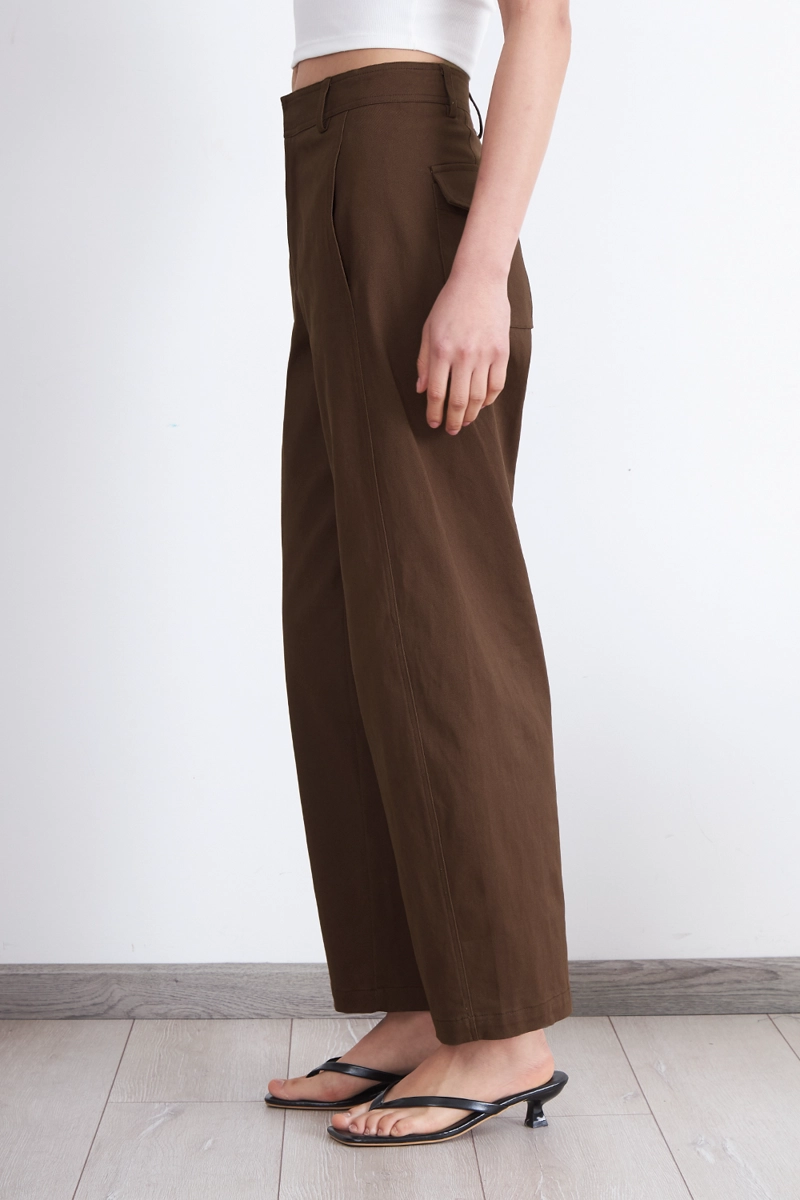 PANTALON CORTE BARREL CAFE MUJER NICOPOLY - 3