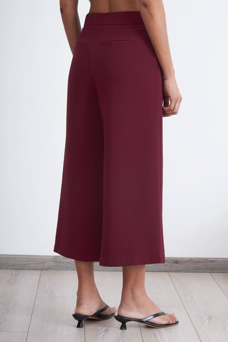PANTALON WIDE LEG CROP BURDEO MUJER NICOPOLY - 4