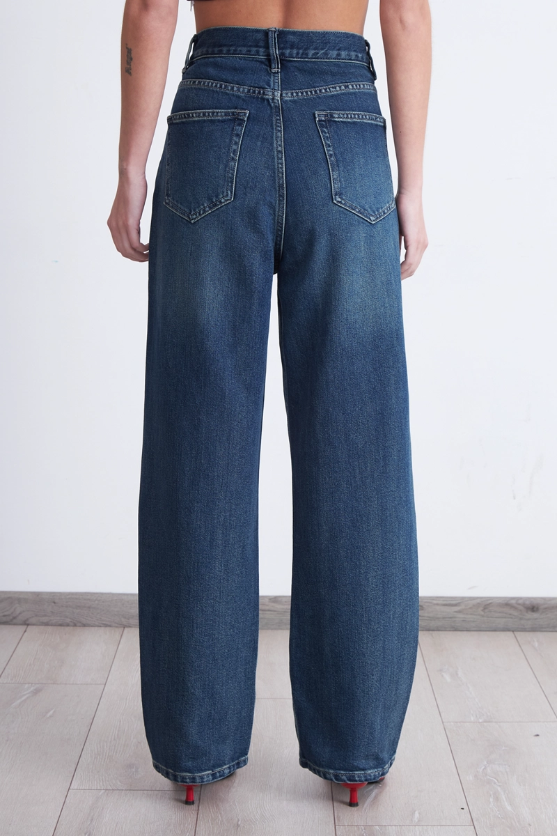 JEANS BARREL AZUL MARINO MUJER NICOPOLY - 4