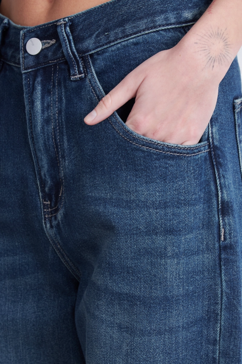 JEANS BARREL AZUL MARINO MUJER NICOPOLY - 7
