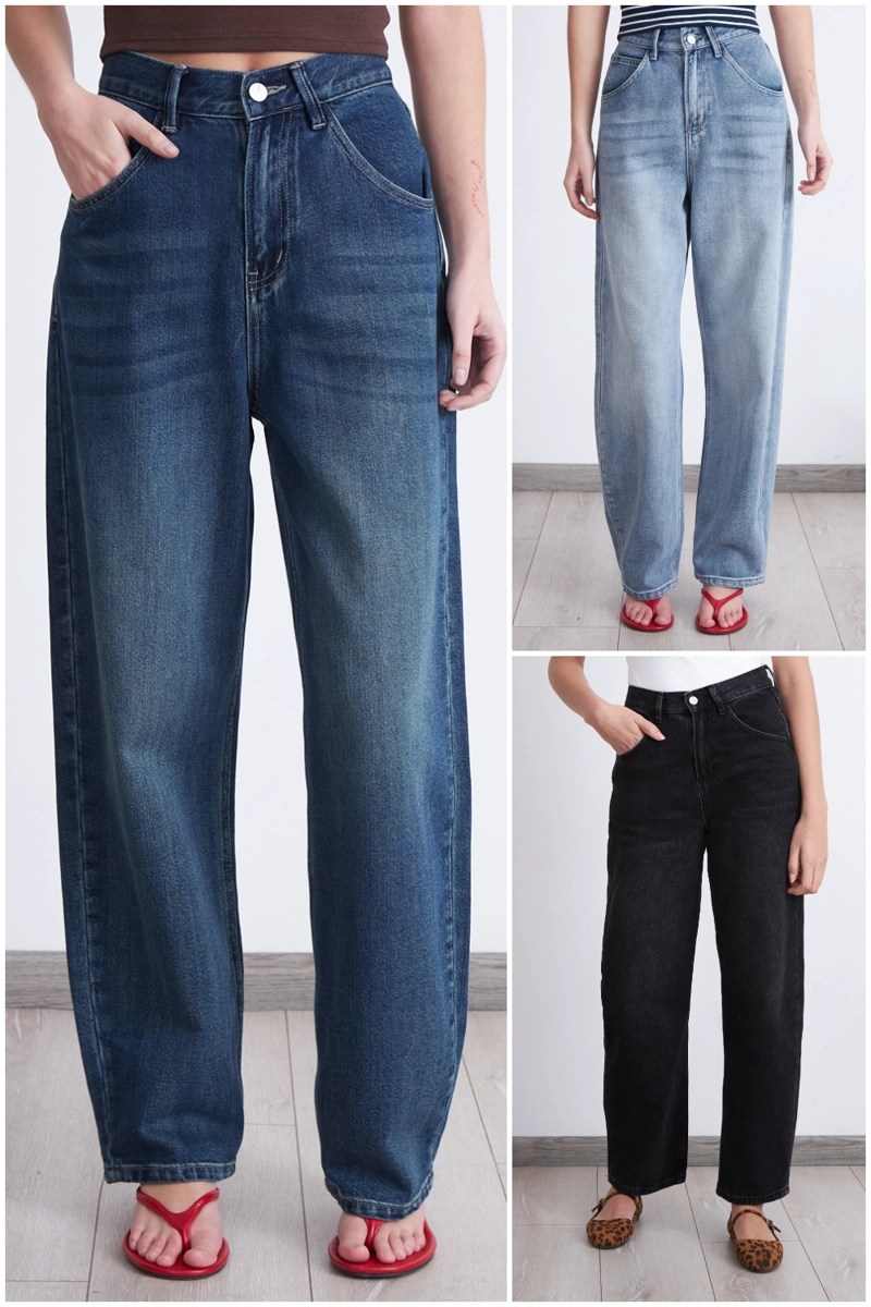JEANS BARREL CELESTE MUJER NICOPOLY - 5