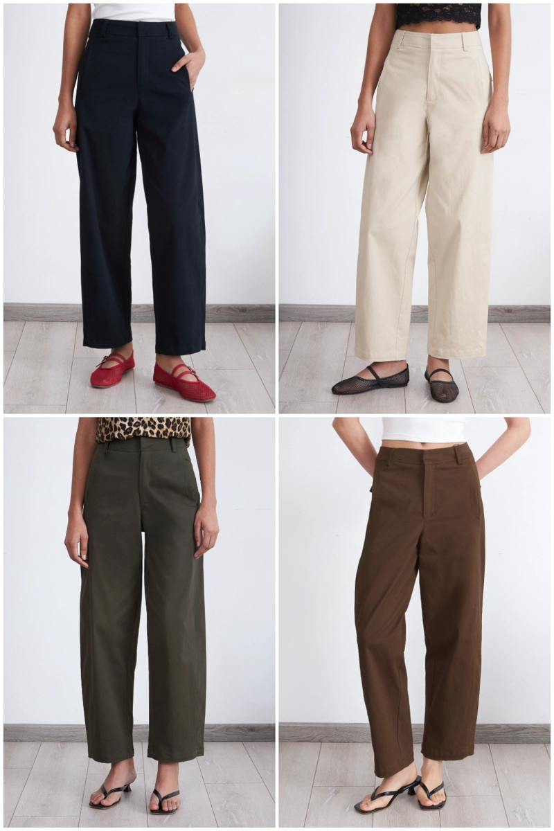 PANTALON CORTE BARREL OLIVA MUJER NICOPOLY - 5