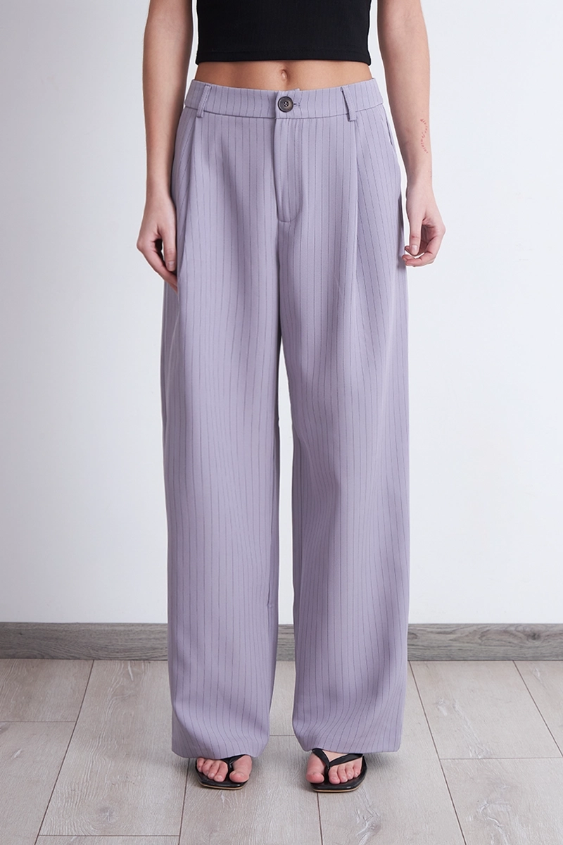 PANTALON RECTO RAYA DIPLOMATICA GRIS NICOPOLY - 1