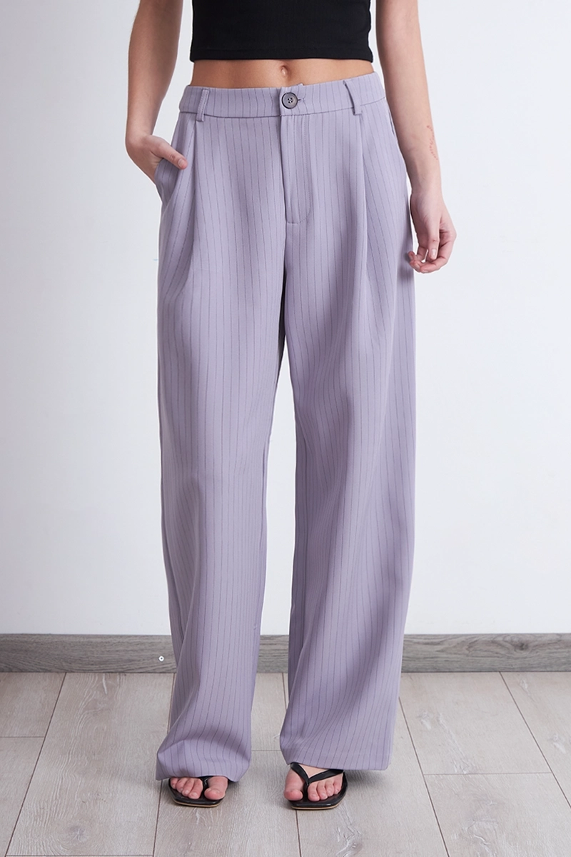 PANTALON RECTO RAYA DIPLOMATICA GRIS NICOPOLY - 5