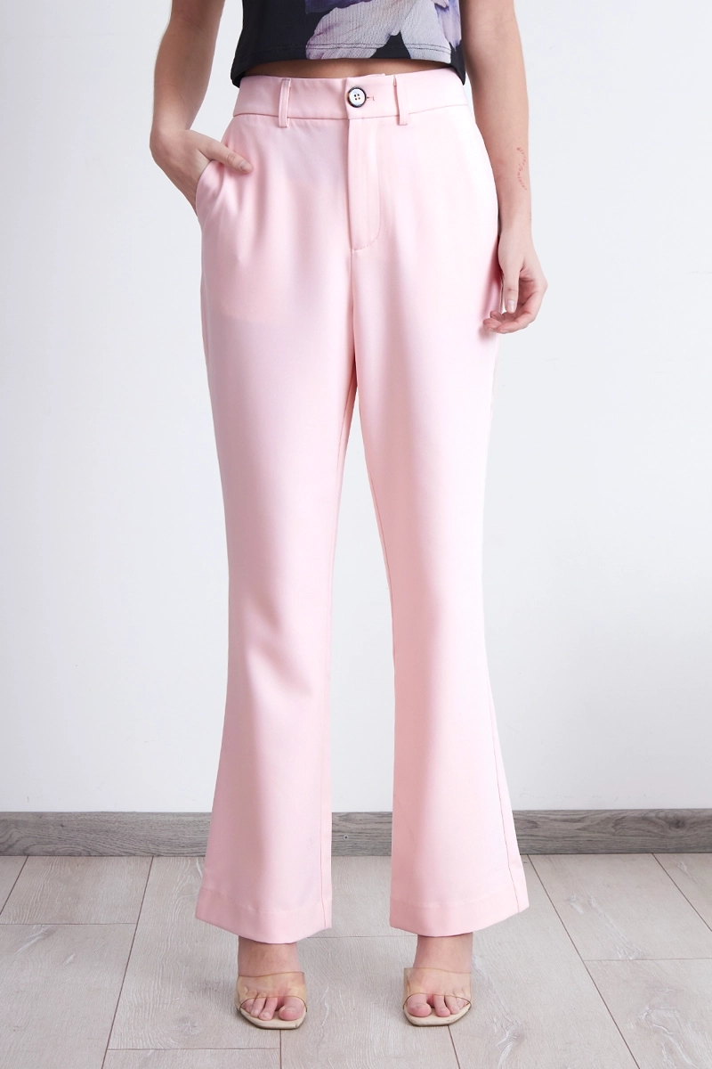 PANTALON SASTRERO RECTO ROSADO NICOPOLY - 1