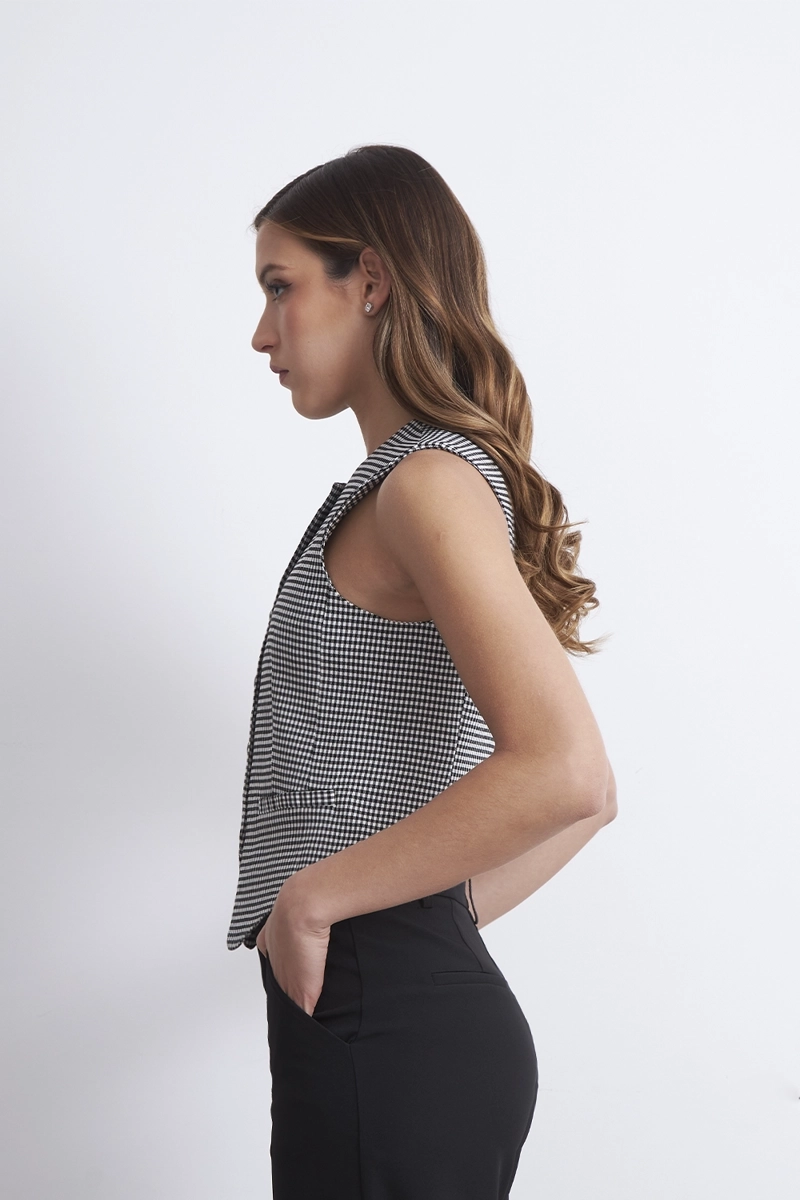 GILET VICHY NEGRO NICOPOLY - 3