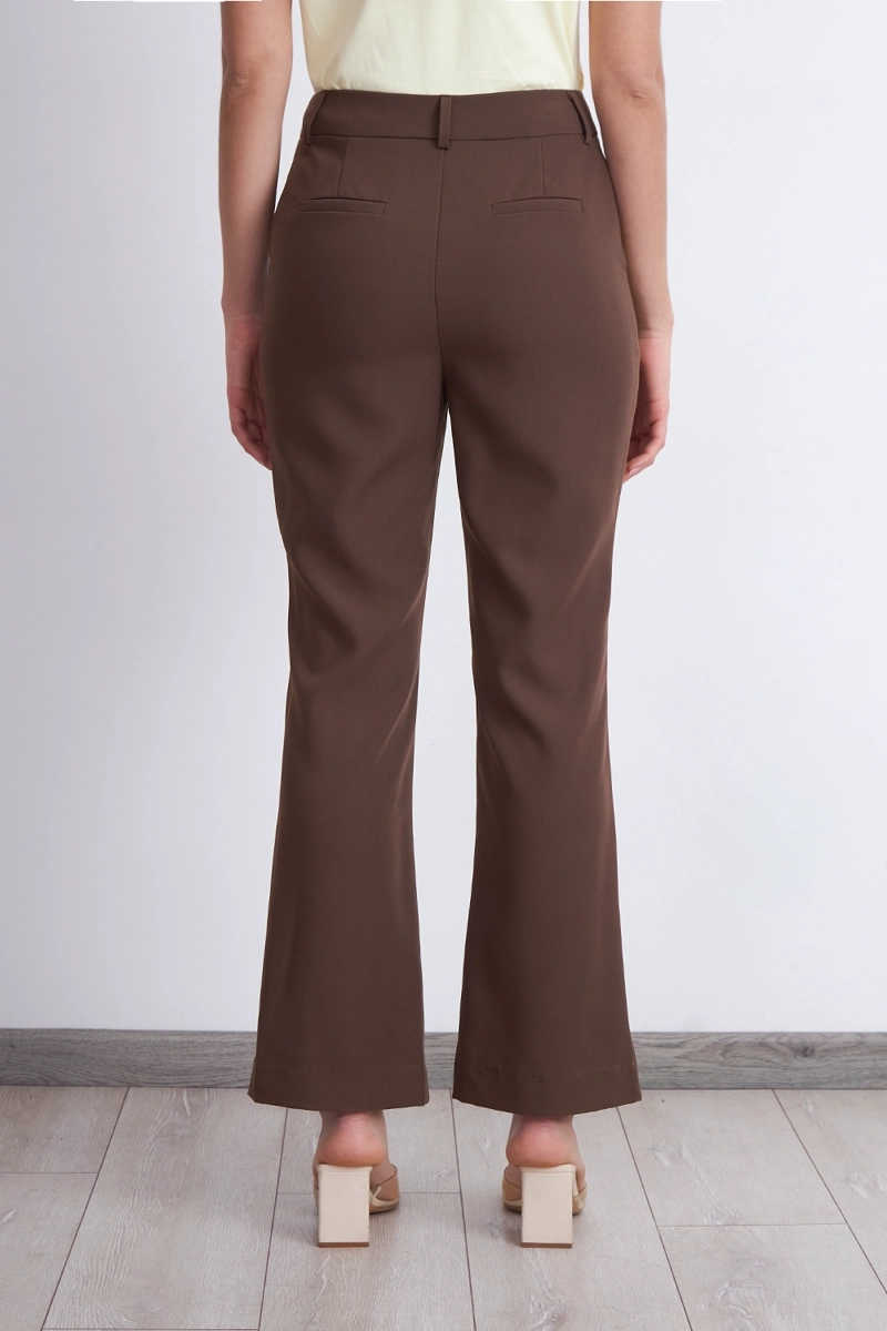 PANTALON SASTRERO RECTO CAFE  NICOPOLY - 4