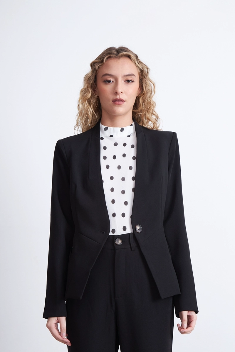 BLAZER BASICO SASTRERO NEGRO NICOPOLY - 1