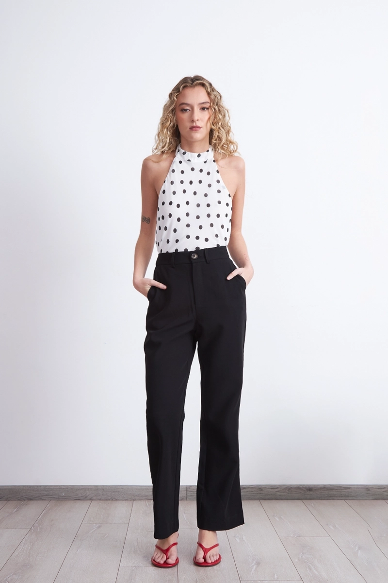 PANTALON SASTRERO RECTO NEGRO NICOPOLY - 2