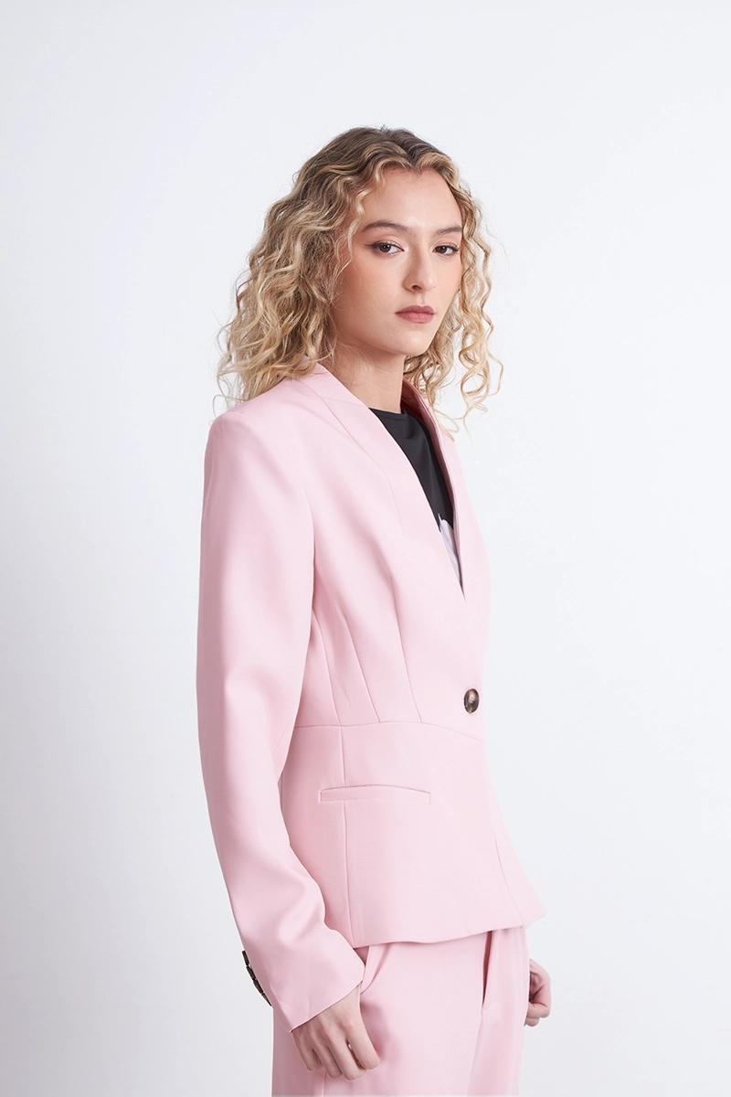 BLAZER BASICO SASTRERO ROSADO NICOPOLY - 3