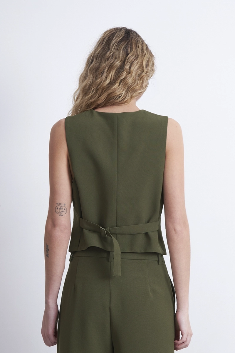 GILET BASICO AJUSTABLE OLIVA NICOPOLY - 4
