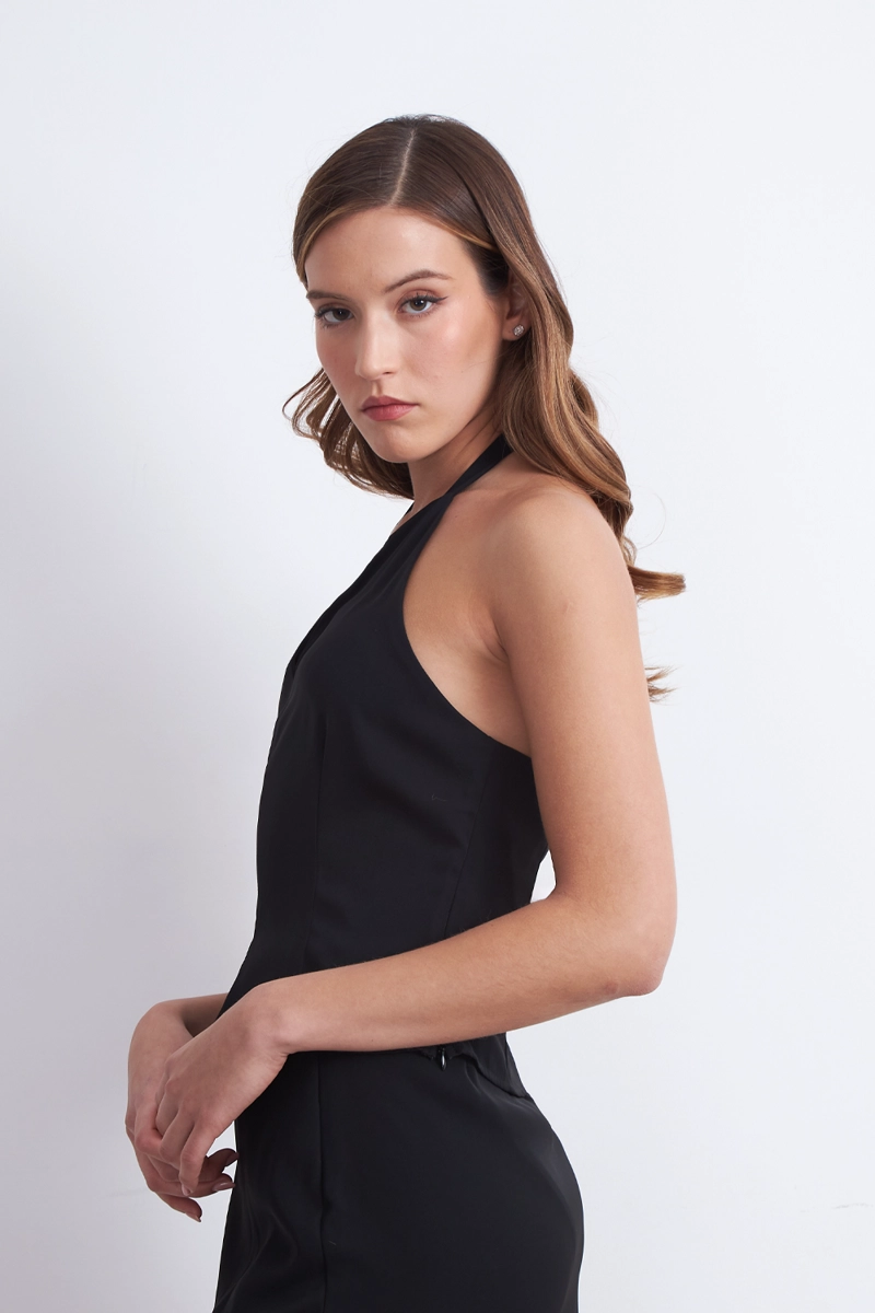 TOP HALTER ABERTURA NEGRO NICOPOLY - 3
