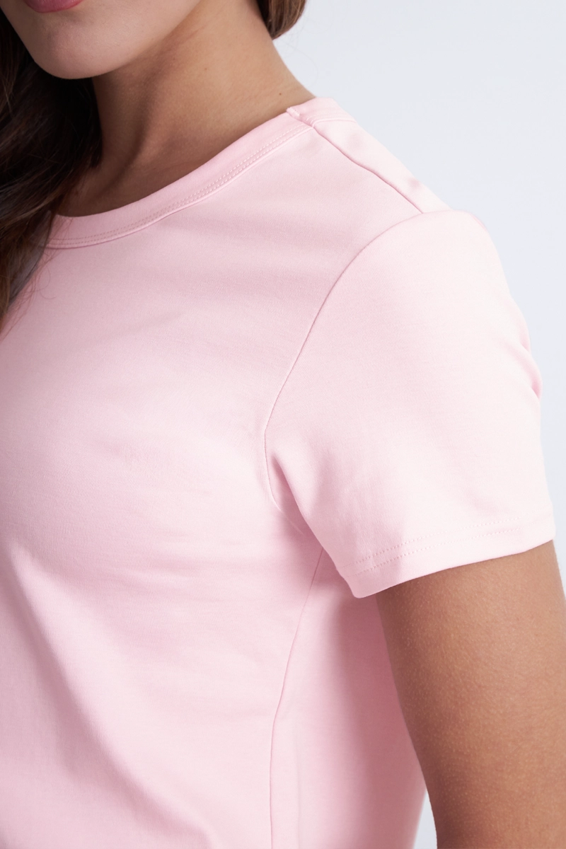 POLERA CUELLO REDONDO MANGA CORTA ROSADO MUJER NICOPOLY - 7