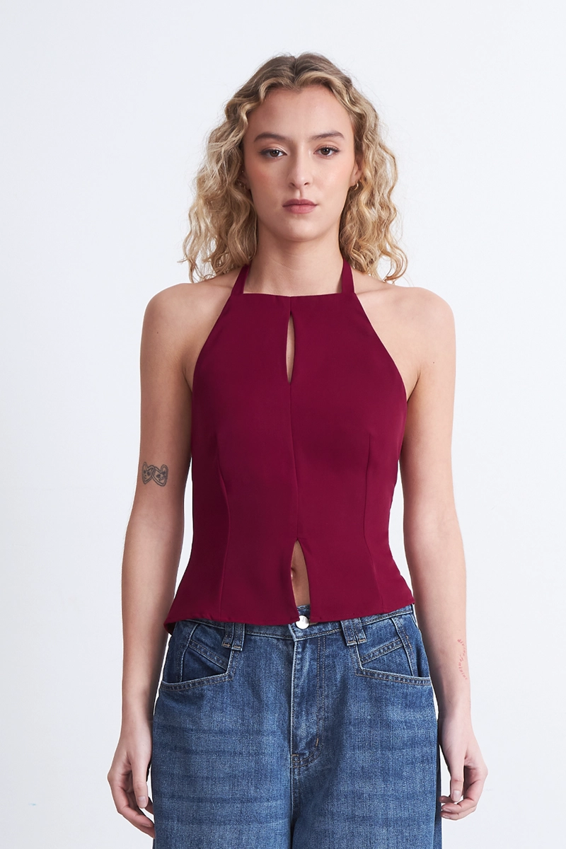 TOP HALTER ABERTURA BURDEO NICOPOLY - 5