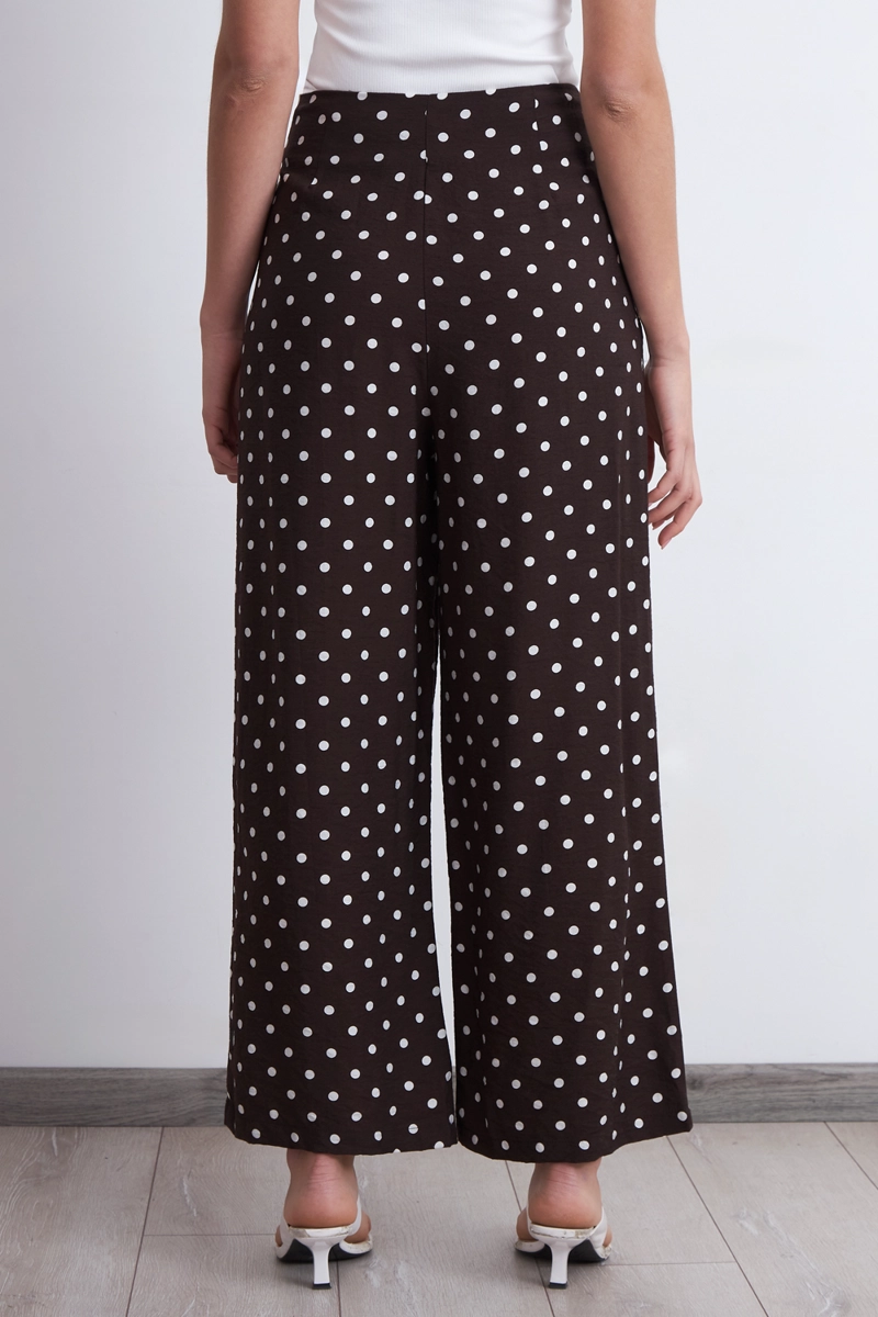 PANTALON RECTOS PUNTOS CAFE MUJER NICOPOLY - 4