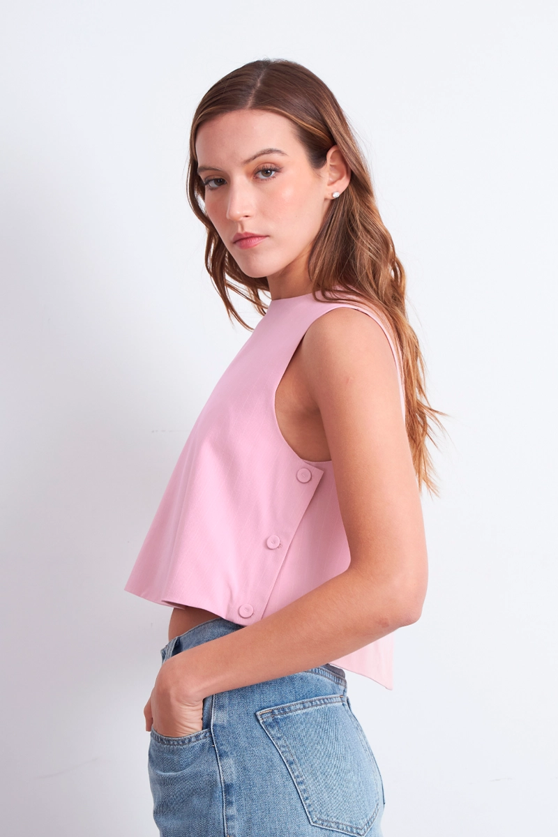 TOP RAYAS DIPLOMATICAS VERTICALES ROSADO MUJER NICOPOLY - 1