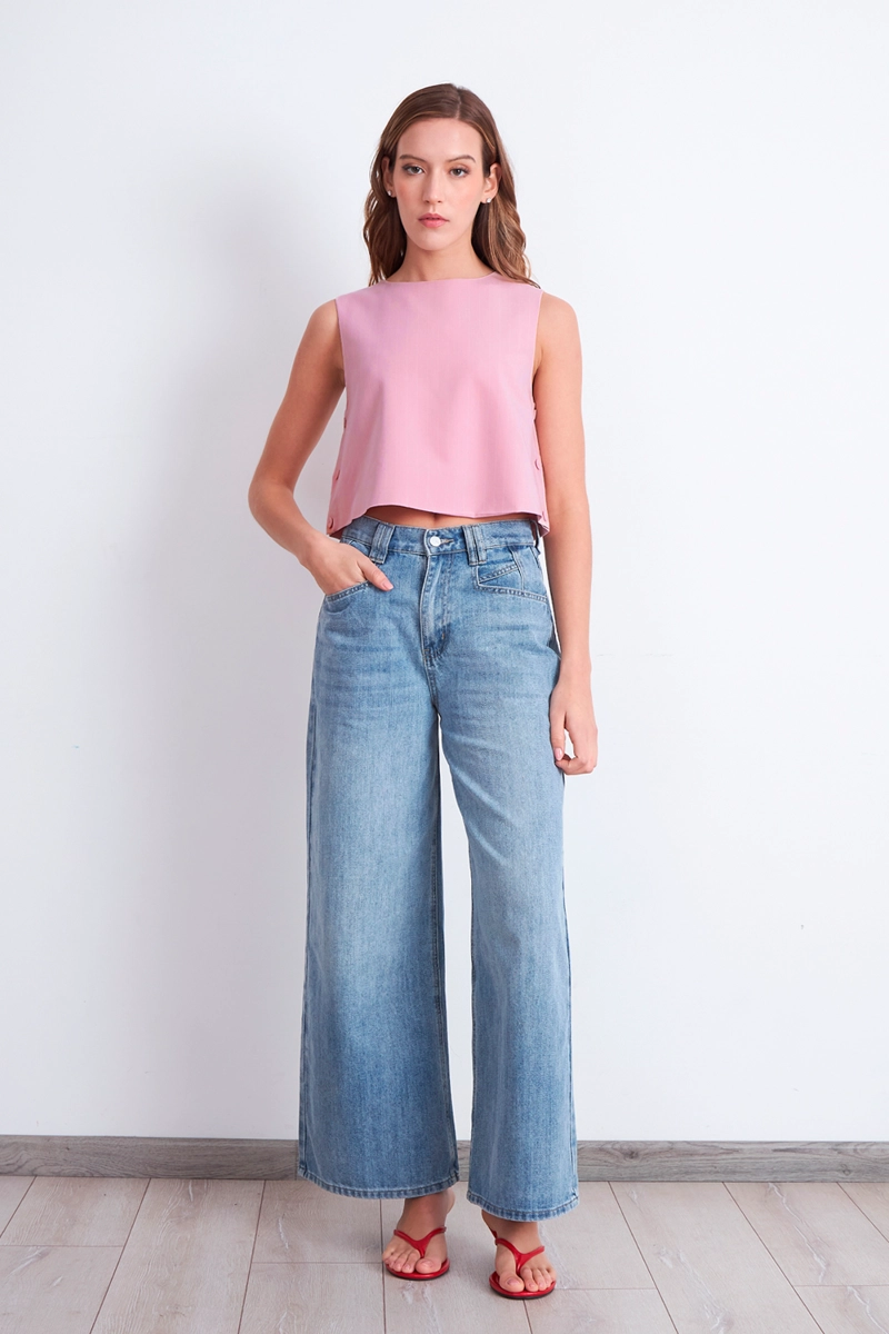 TOP RAYAS DIPLOMATICAS VERTICALES ROSADO MUJER NICOPOLY - 2