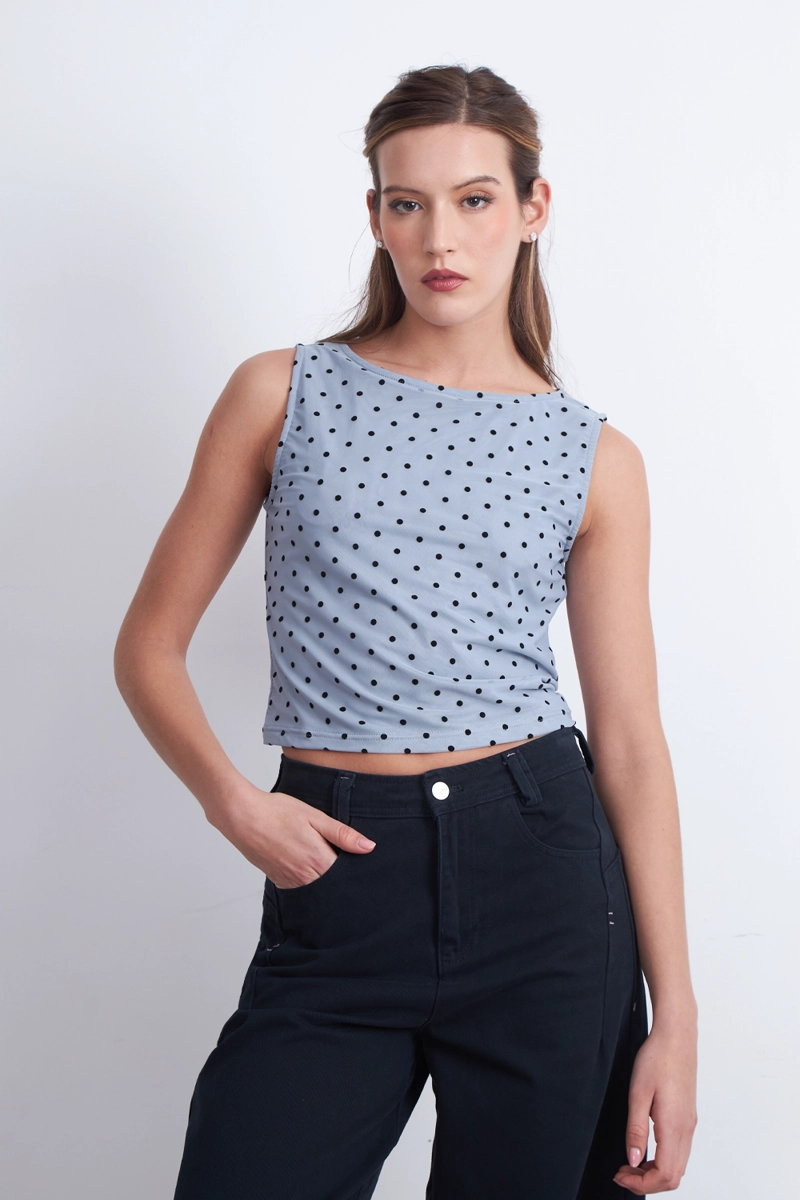 TOP MALLA LUNARES CELESTE MUJER NICOPOLY - 1