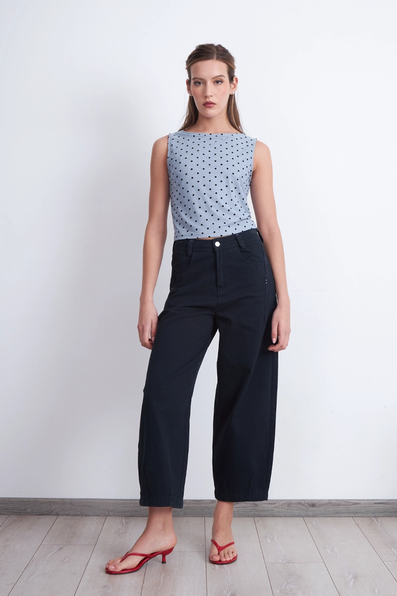 TOP MALLA LUNARES CELESTE MUJER NICOPOLY - 2