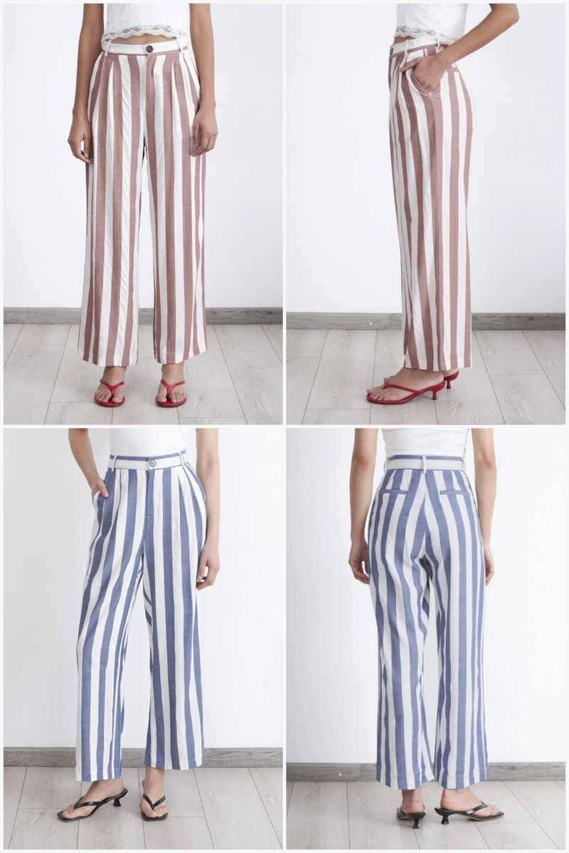 PANTALON RAYAS VERTICALES ROSADO MUJER NICOPOLY - 5